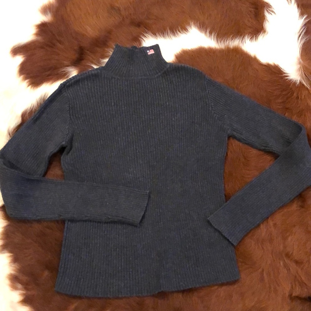 Ralph Lauren Size S Black ribbed mock turtleneck sweater